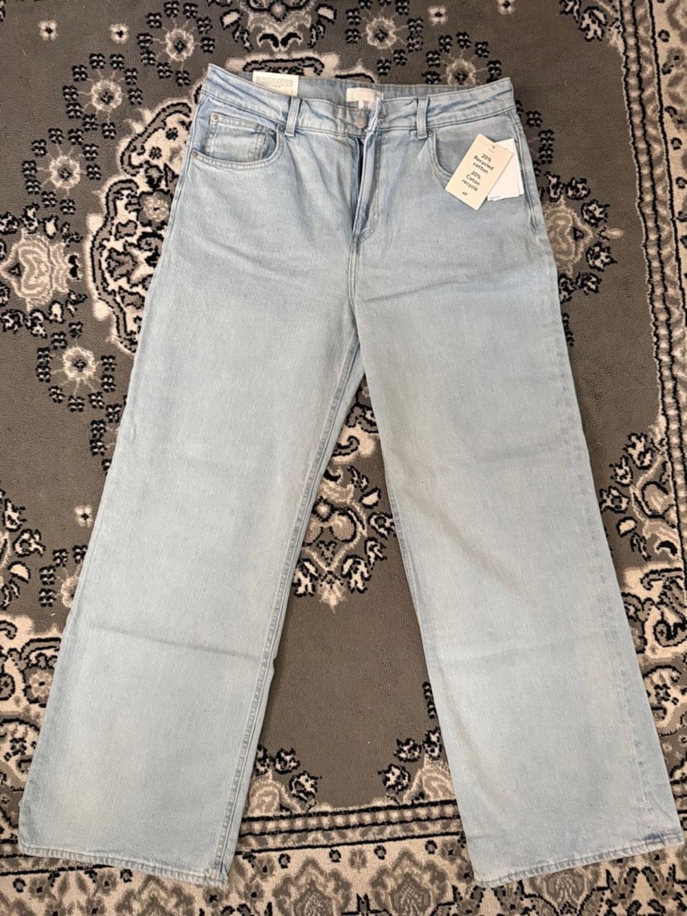 H&M Light Blue Wide-Leg Jeans